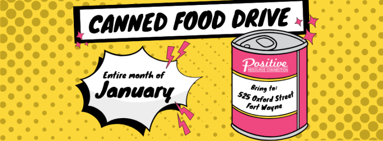 Canned food drive graphic